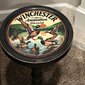 Winchester Duck Hunting Martini Table | Sporting Decor | Rustic Lodge Side Table